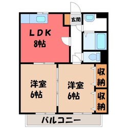 宇都宮駅 バス17分  スーパーオータニ前下車：停歩1分 1階の物件間取画像